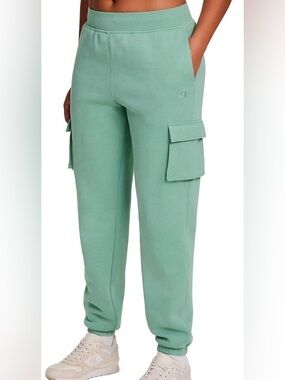 Champion Women’s Green Fleece Sweatpants Jogger Style Size Medium Drawstring NWT